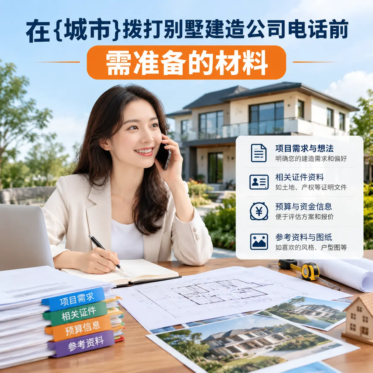 在荔波拨打别墅建造公司电话前需准备的材料